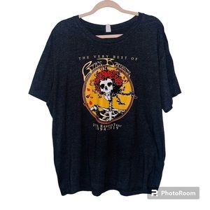 Bib’s Bagels Skull Skeleton & Rose Crown Tour Soft Graphic Tee Shirt 2XL